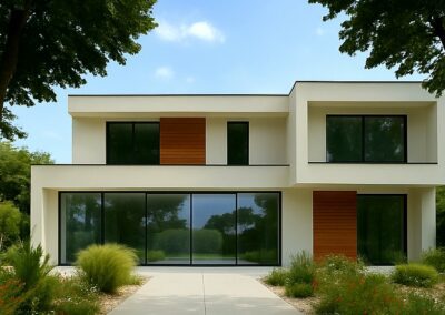 Maison moderne toit plat Drome Ardeche