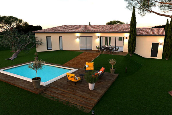 Maison à de plain pied BEDOIN (84) 4 chambres sur un terrain de 725m²