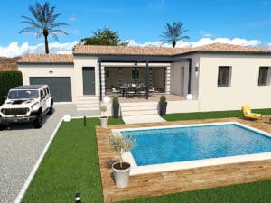 Maison Grillon 90 m² - 3 ch - sur un terrain de 506 m²