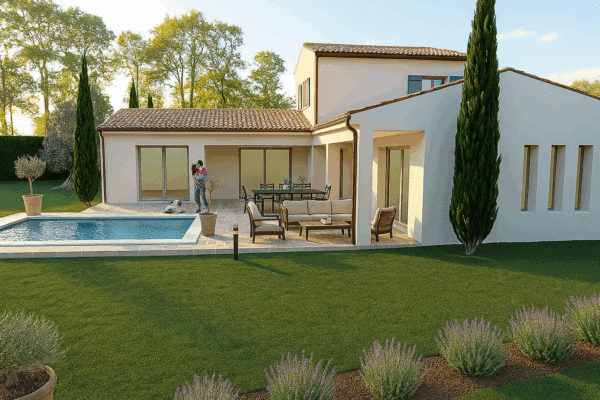 Maison Villeneuve-lès-Avignon 132 m² - 4ch - sur terrain de 850 m²