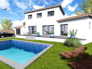 Maison-Saint Remy de Provence-130m2-4ch sur terrain de 590m2