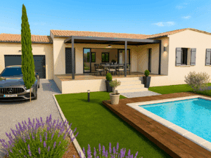 Maison Montségur sur Lauzon 104m²- 3ch- sur terrain 1 000 m²