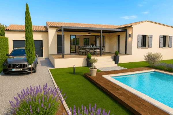 Maison Montségur sur Lauzon 104m²- 3ch- sur terrain 1 000 m²