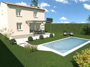 Maison-Maussane-91m2-3ch-sur terrain de 301m2