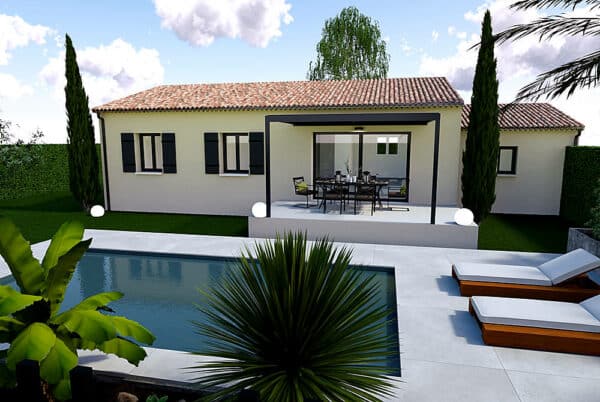 Maison PP 3 ch. à  Vacqueyras sur terrain de 400m²
