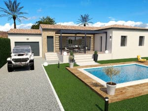 Maison Secteur Châteauneuf du Pape 120 m² - 3ch - sur terrain de 701 m²