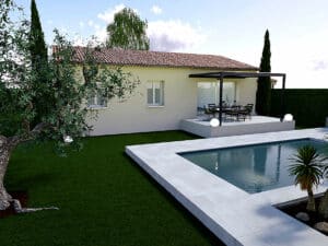 Maison neuve pp 3ch. sur Camaret sur aigues